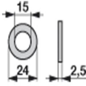 Distanzscheibe zu Mulcher Innendurchmesser 15 mm